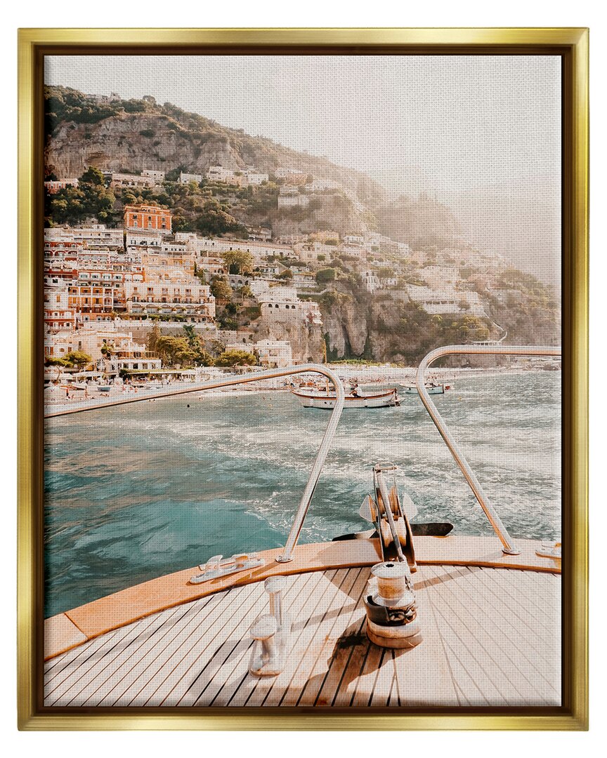 Stupell Cinque Terre Coastal Town Scenery Framed Floater Canvas Wall Art By Krista Broadway