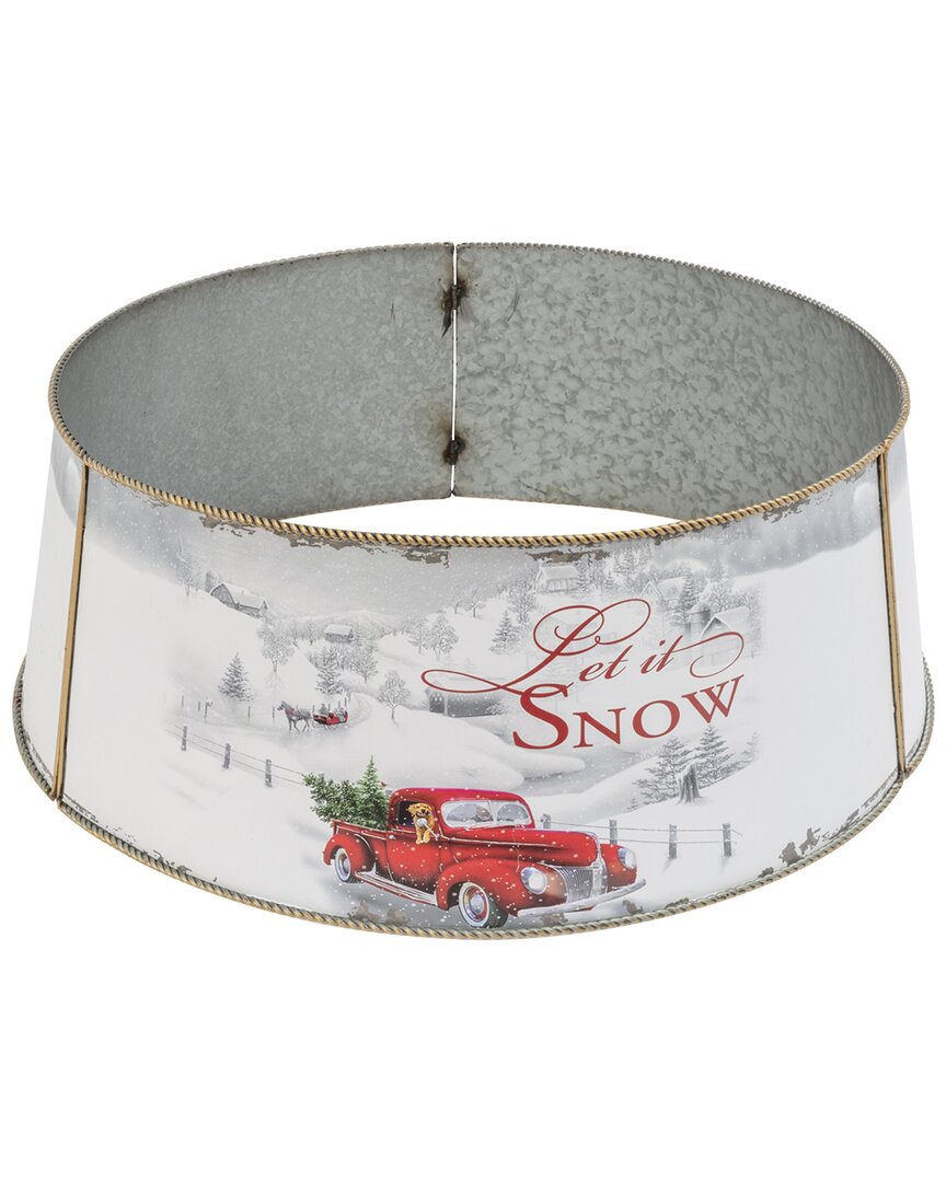 Gerson International 27.75-in L Metal Holiday Design Tree Collar K/d C In White