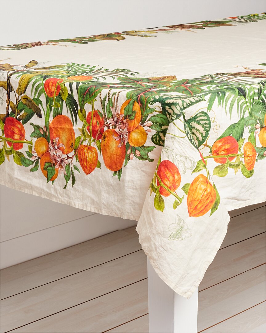 Garnier Thiebaut Vintage Garden Natural Tablecloth