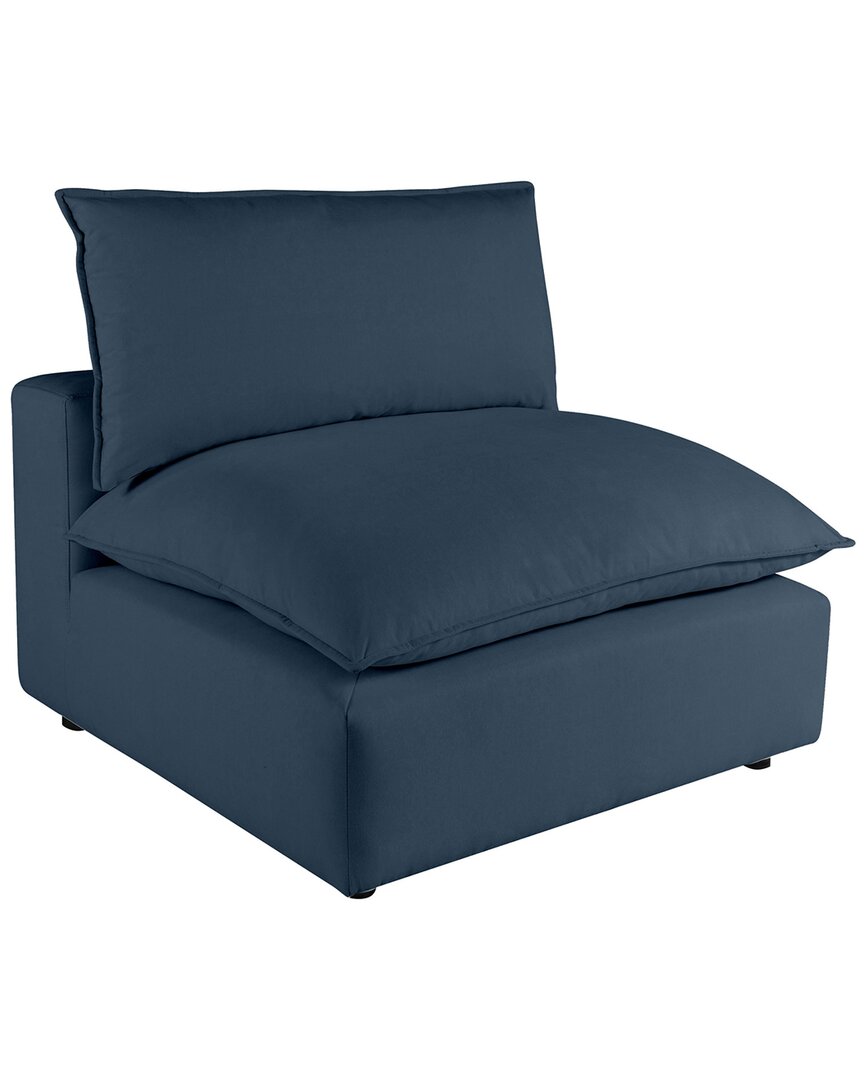 Tov Furniture Cali Armless Chair In Navy