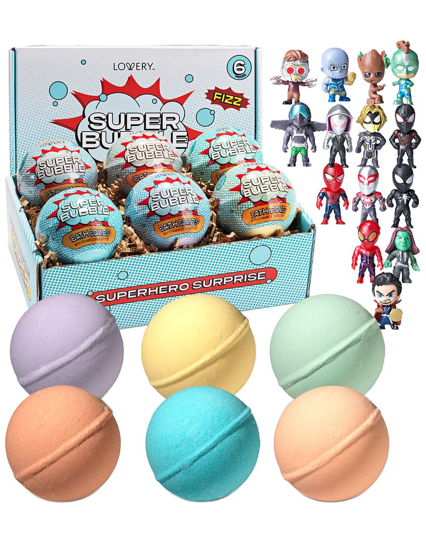 Lovery 12pc Superhero Bath Bombs Gift Set With Surprise Toys In Multi