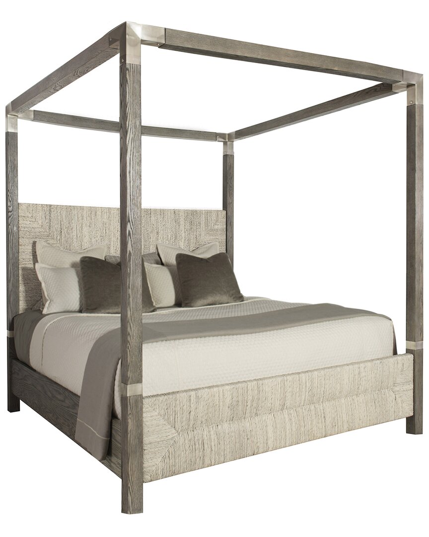 Bernhardt Interiors Palma Canopy King Bed In Grey 