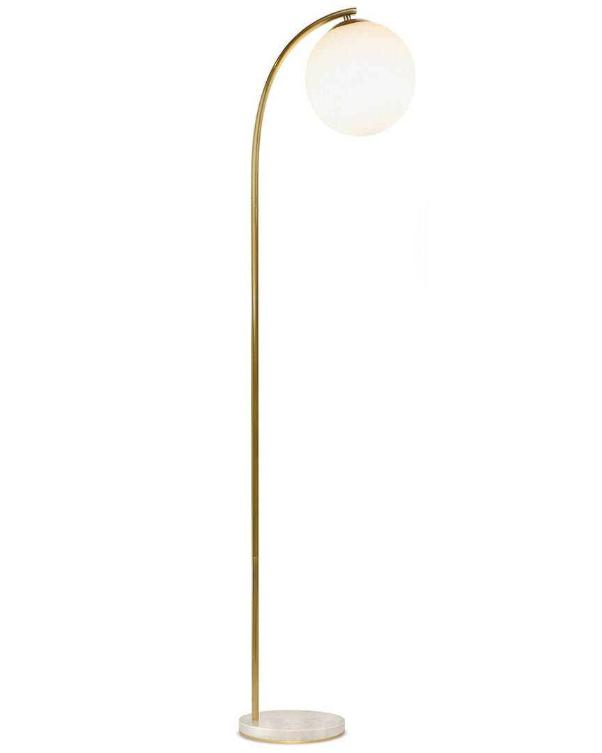 Brightech Luna Brass Led Marble Floor Lamp
