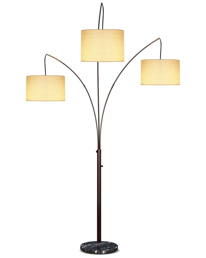 Brightech Trilage Bronze Led Marble Floor Lamp