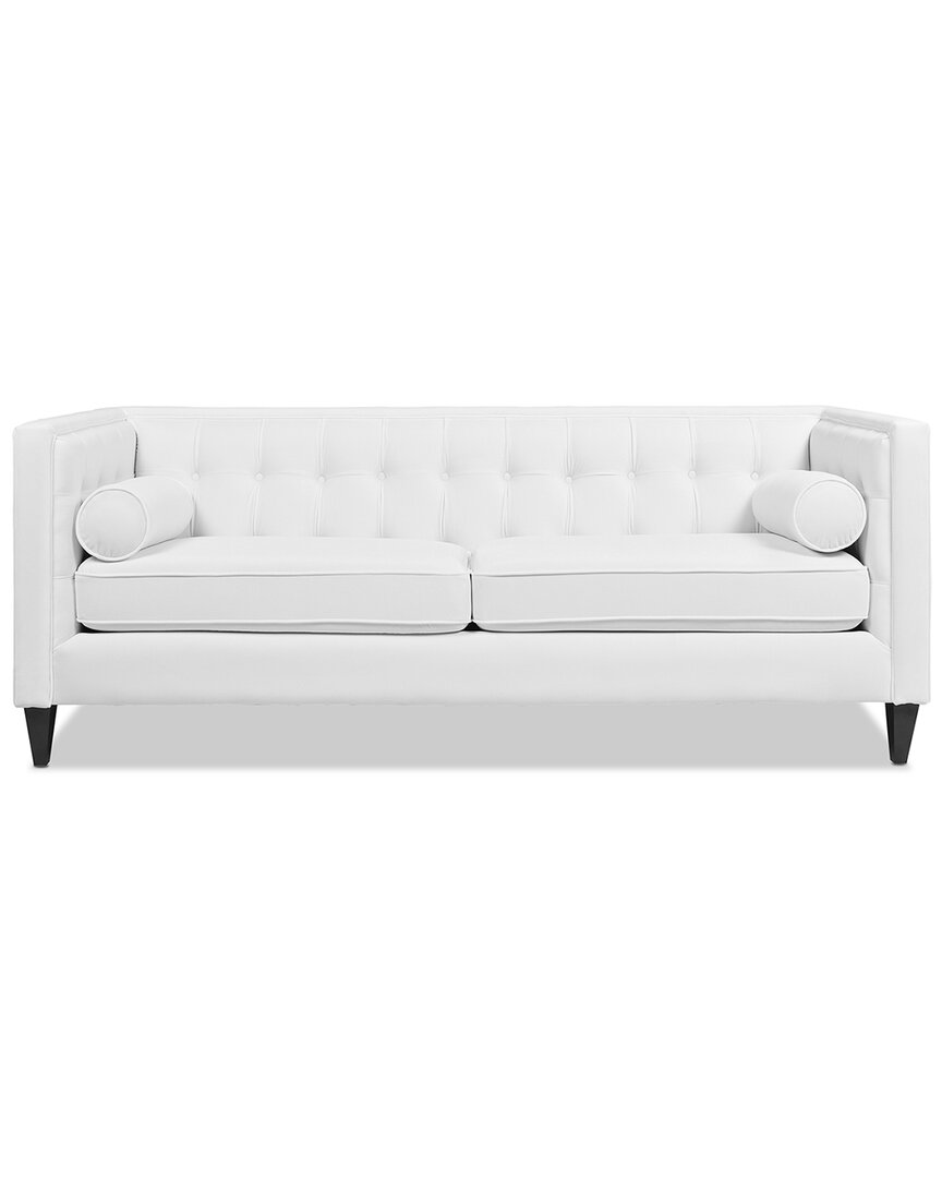 Jennifer Taylor Home Jack 84in Modern Tuxedo Tufted Sofa In White