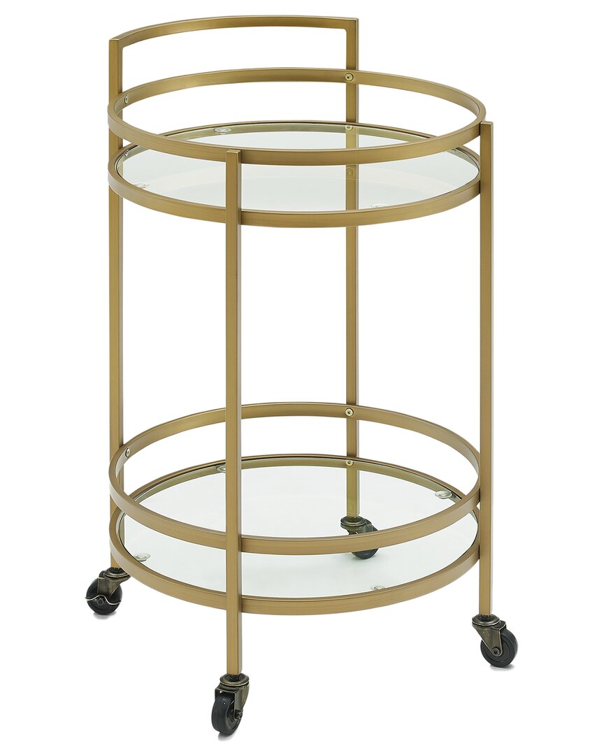Shop Crosley Furniture Bailey Round Bar Cart In Gold