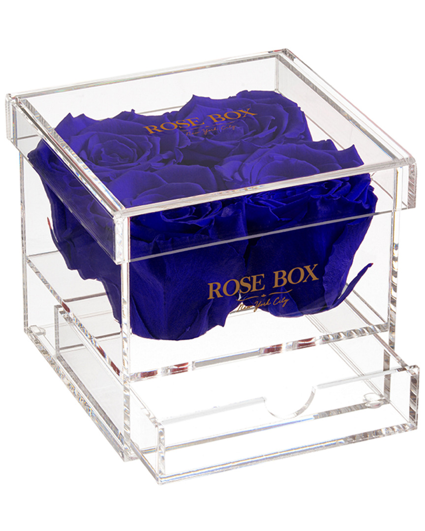 Rose Box Nyc 4 Night Blue Roses Jewelry Box