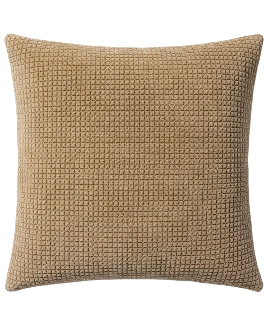 Loloi Ii Loloi 22x22in Pillow Cover With Down Insert In Tan