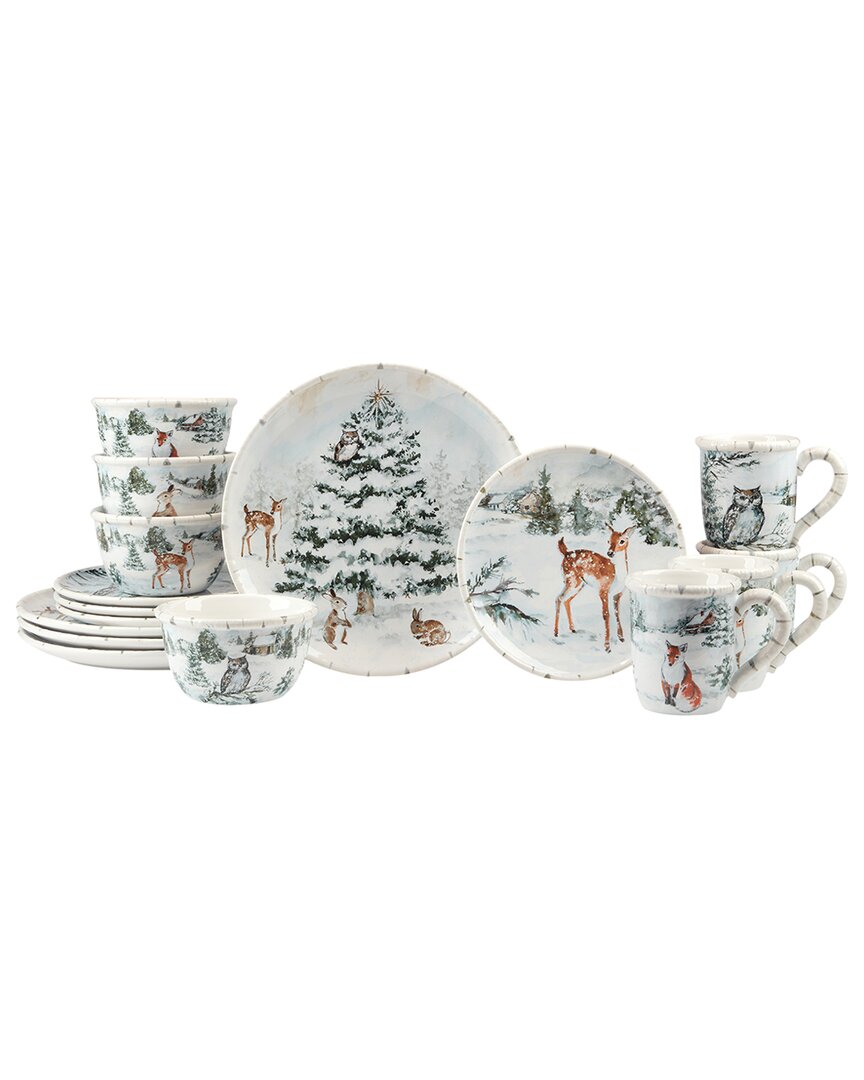 Certified International Winter's Frost 16 Pc. Dinnerware Set, Service For 4