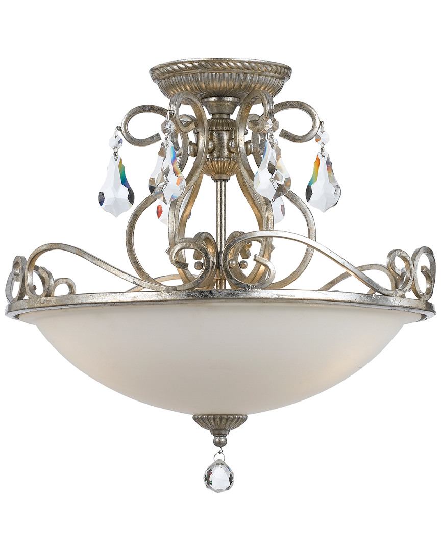 Crystorama 3-light Ashton Flush Mount Hand Cut Crystal
