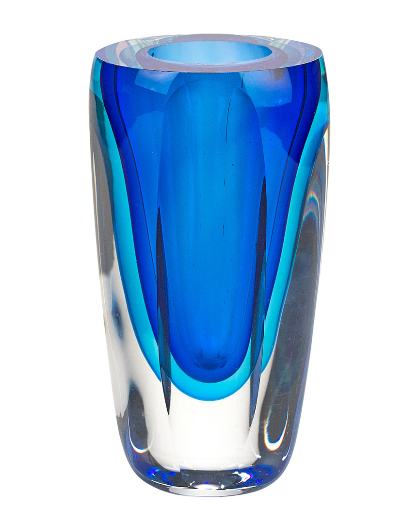 Badash Crystal Azure Murano Style Art Glass Vase