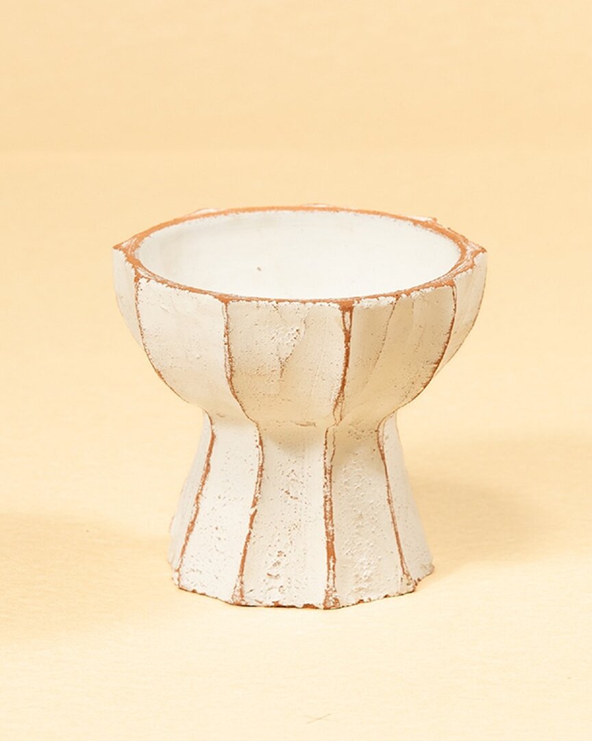 Bidkhome Small Fluted Goblet In White