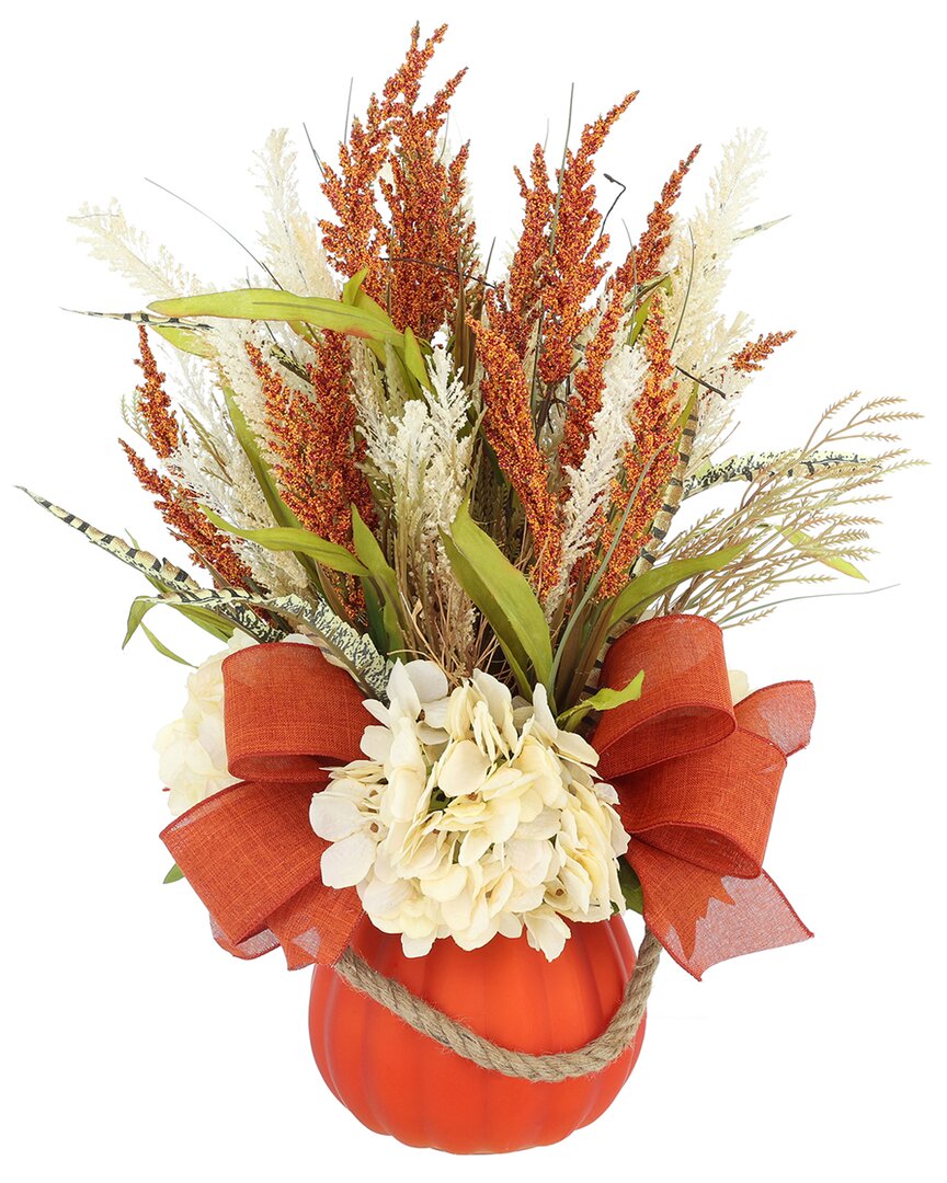 Creative Displays Traditional Fall Arrangement With White Hydrangea