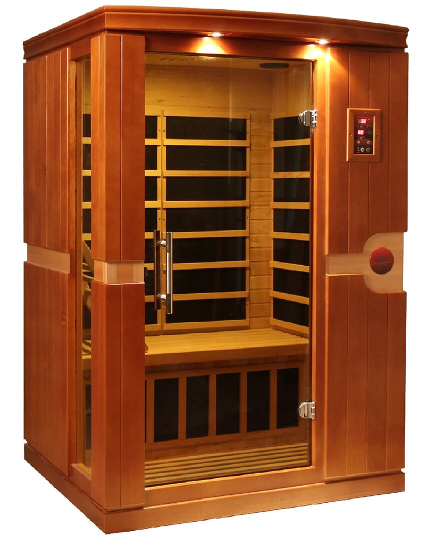 Dynamic Saunas Venice Elite 2-person Ultra Low Emf (under 3mg) Far Infrared  Sauna Natural In Brown