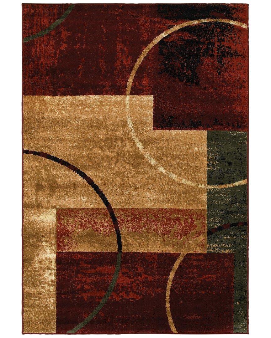 Lr Home Grace Performance Area Rug In Red
