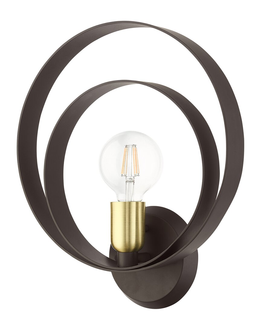 Livex Lighting Modesto Bronze Sconce 1 In Bronze
