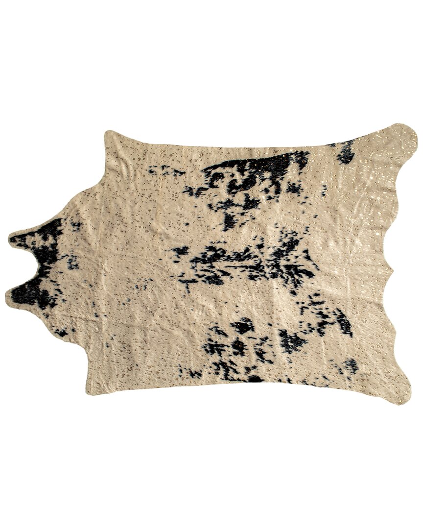 Natural Group Machine Washable Faux Cowhide Rug In Off-white