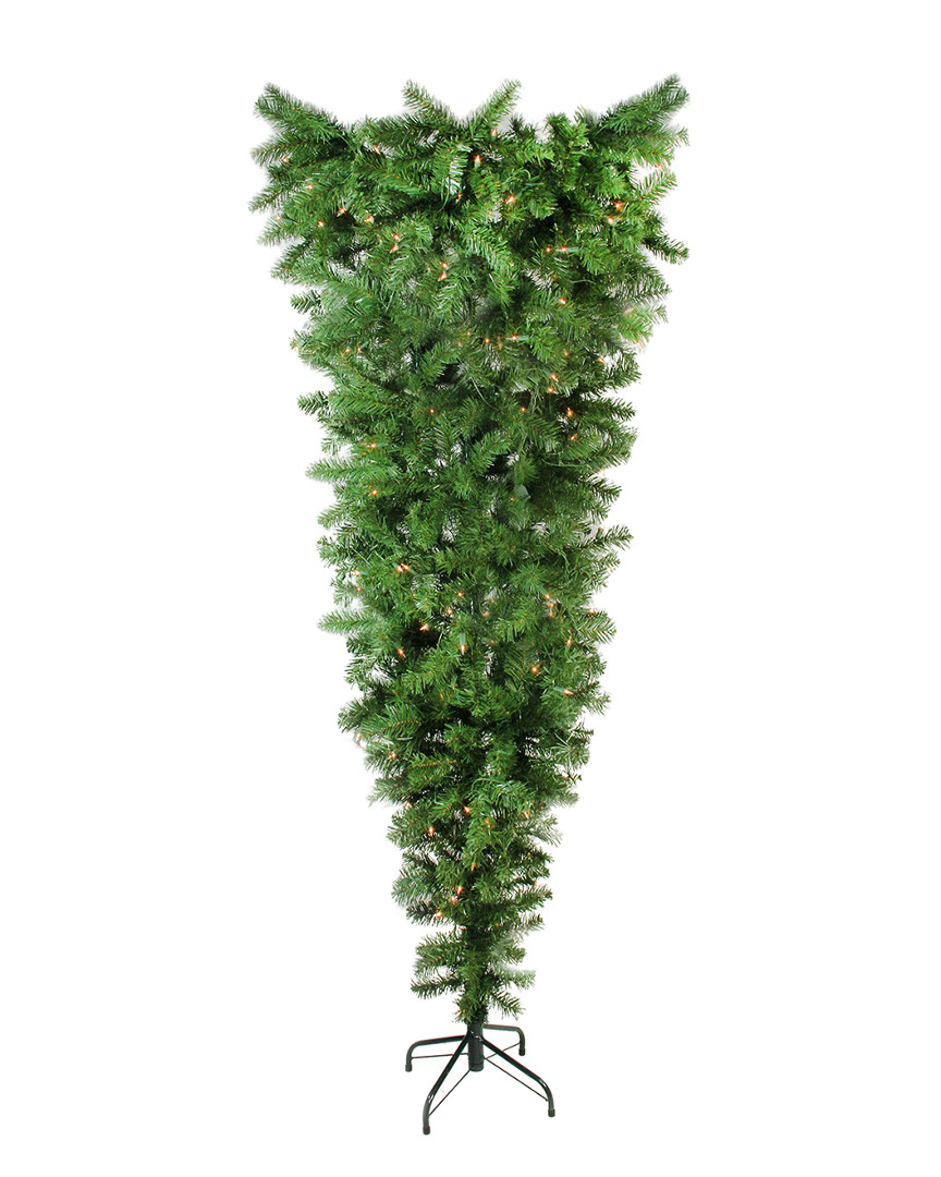 NORTHLIGHT NORTHLIGHT PRE-LIT UPSIDE DOWN SPRUCE ARTIFICIAL CHRISTMAS TREE