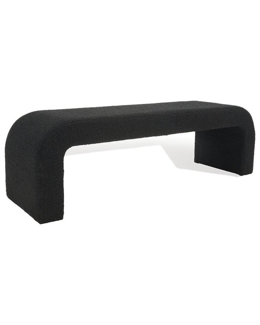 Safavieh Couture Caralynn Boucle Bench In Black