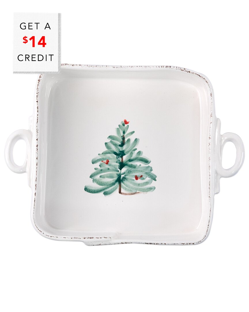 VIETRI VIETRI LASTRA HOLIDAY SQUARE BAKER WITH $14 CREDIT