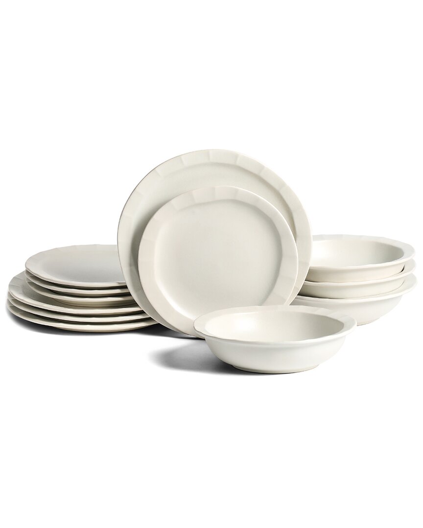 Stone Lain Oasis 12pc Stoneware Dinnerware Set