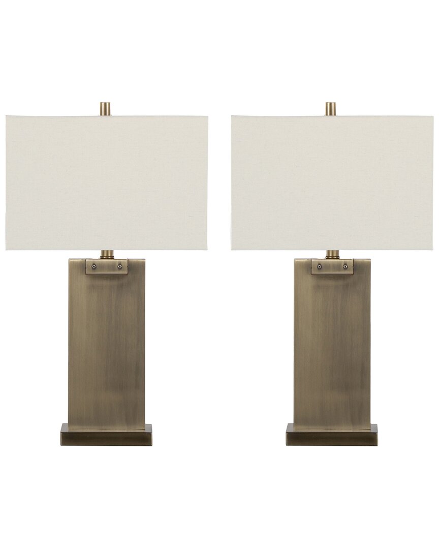 Lumisource Royce 26 Contemporary Metal Table Lamp In Antique In Brown