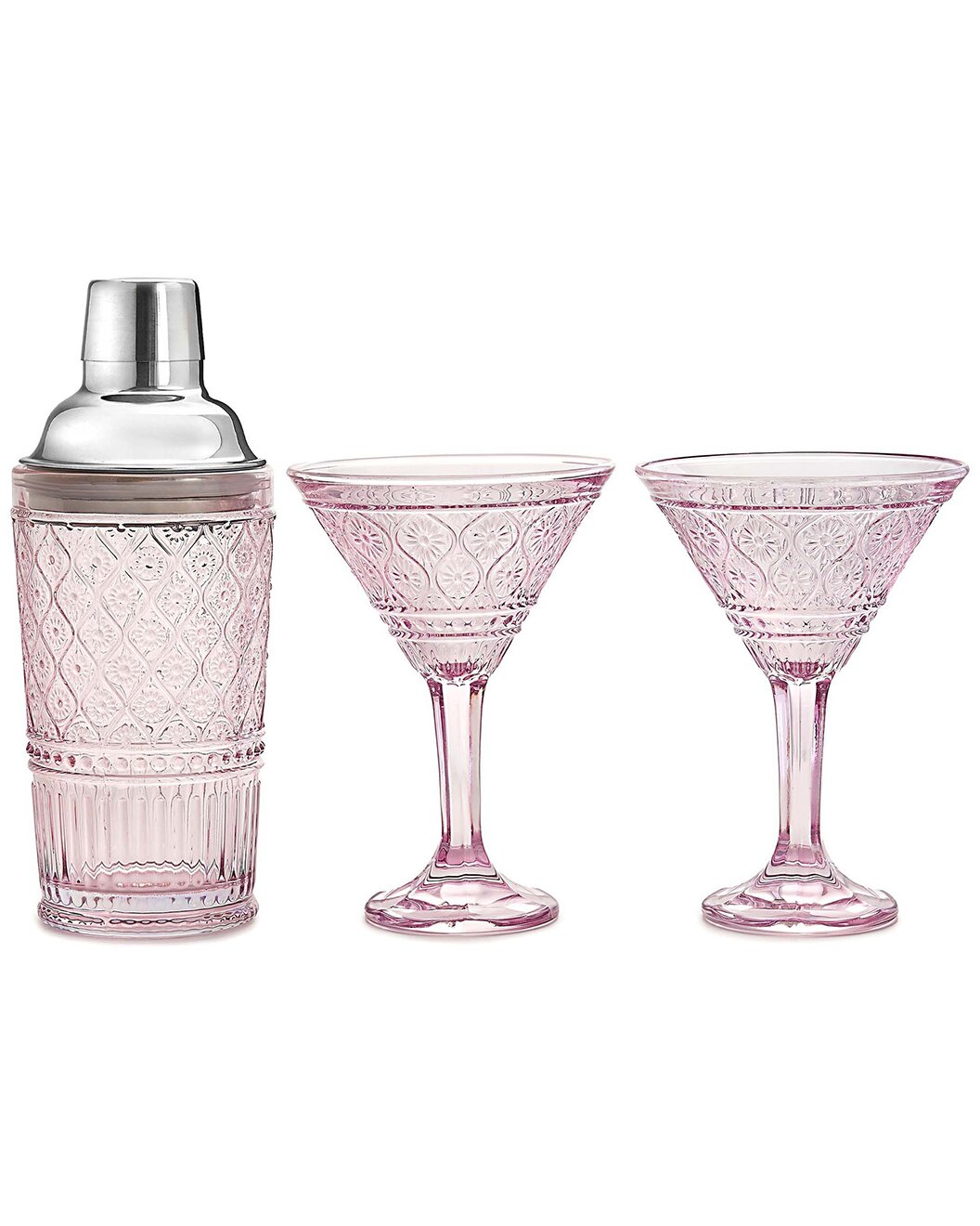 Godinger Cocktail Shaker and Martini Glasses Barware Set