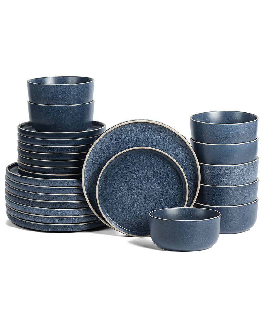 Earth & Clay Amber 24pc Stoneware Dinnerware Set