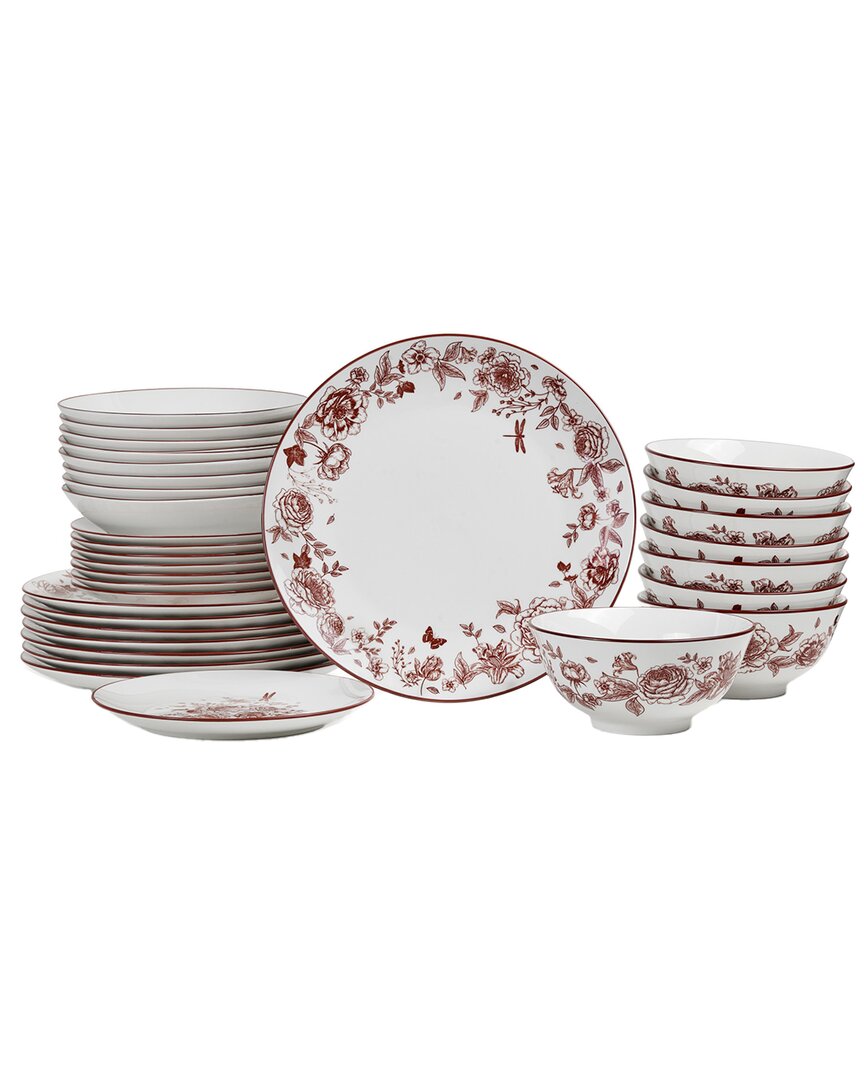 Stone Lain Esme 32pc Porcelain Dinnerware Set In White