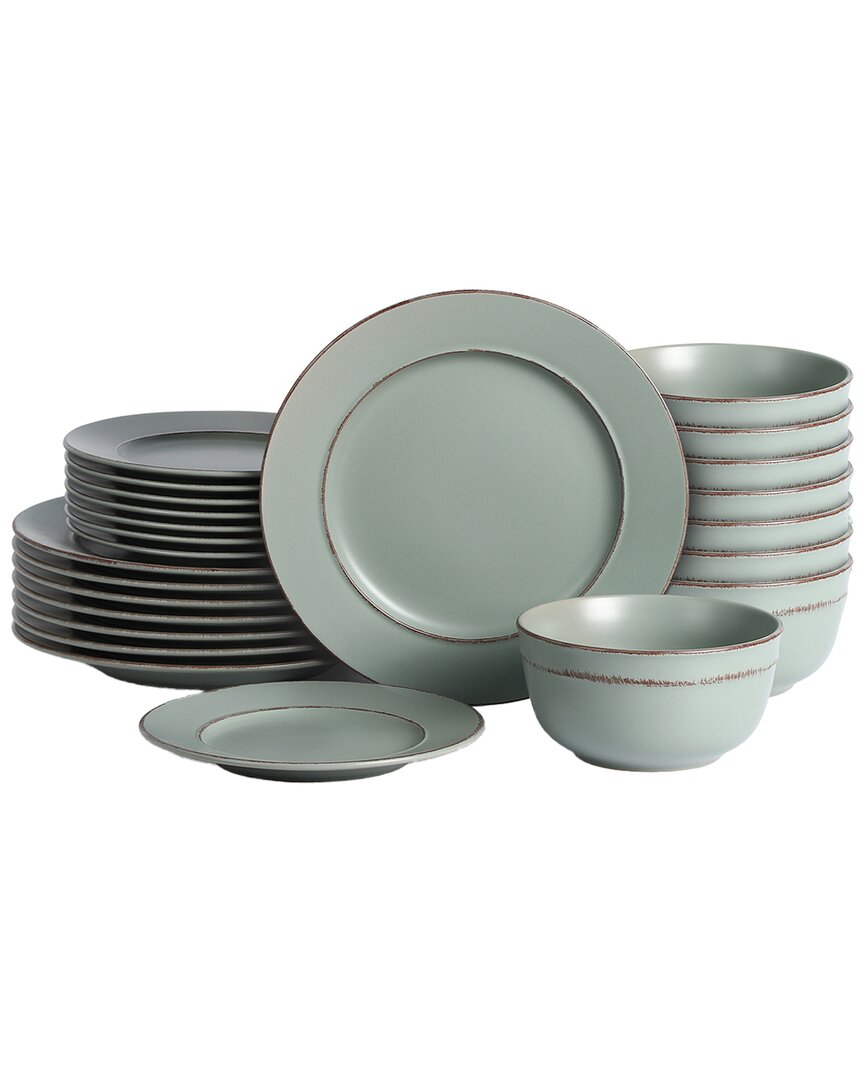 Earth & Clay Hazel 24pc Stoneware Dinnerware Set