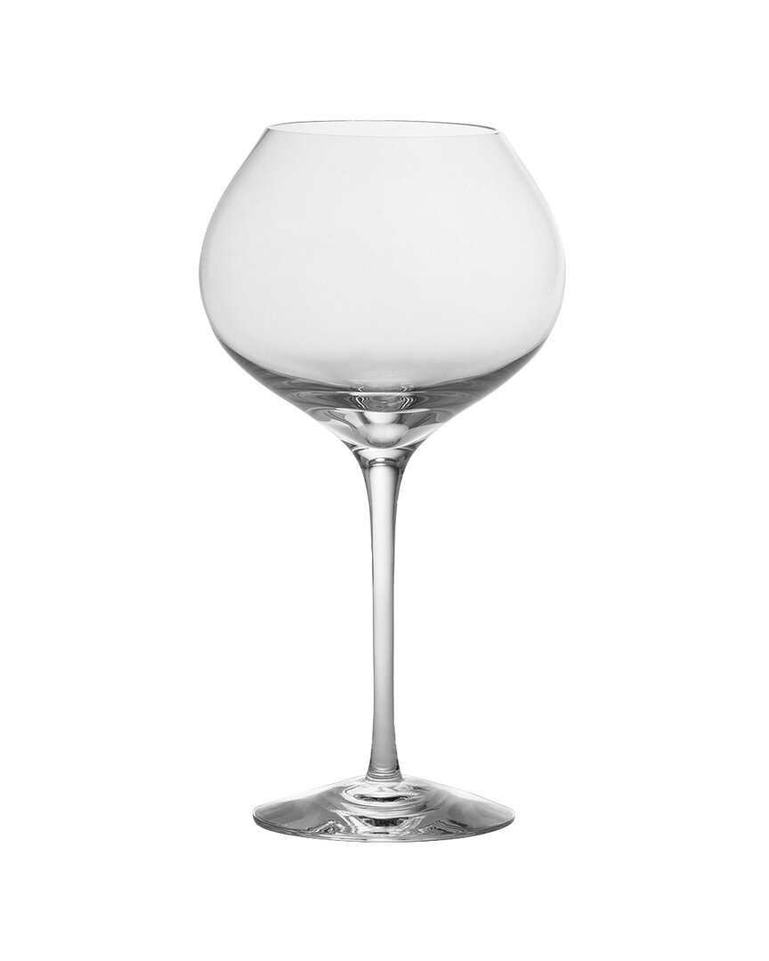 Orrefors Set Of 2 Difference Mature Wine Glasses In Clear