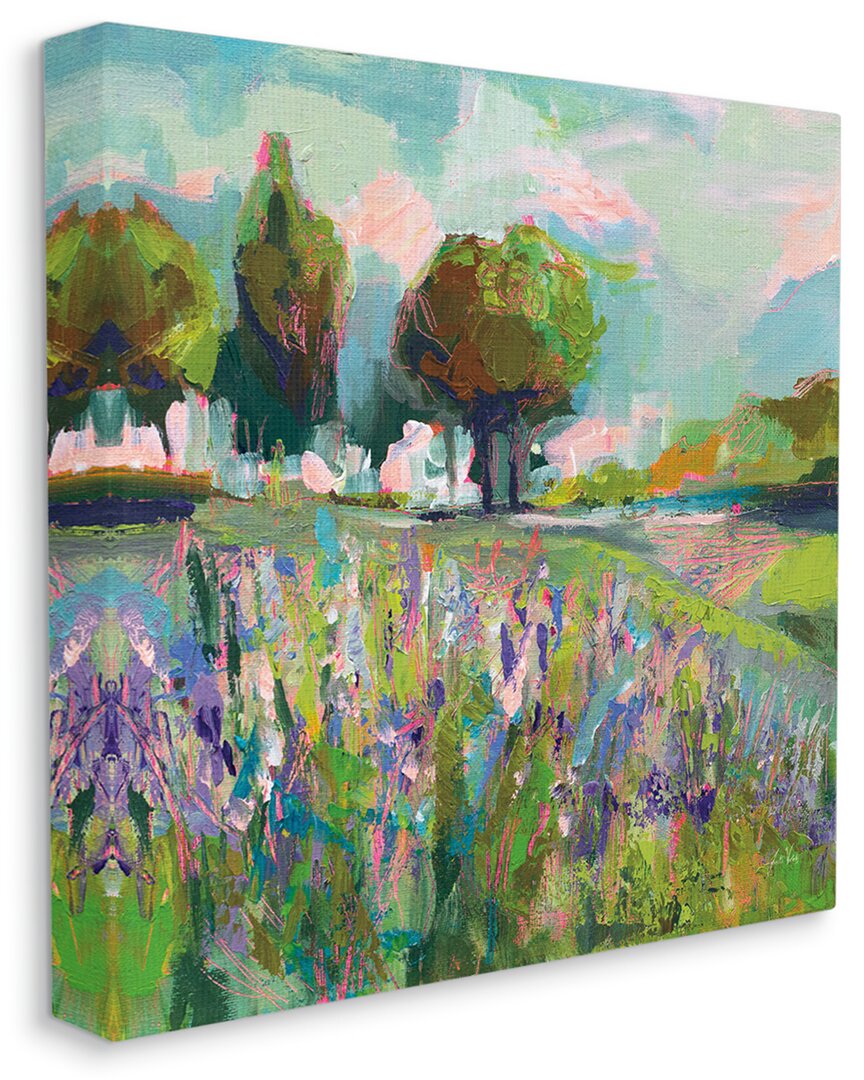 Stupell Industries Spring Floral Meadow Tree Landscape Flower Painting Stretched Canvas Wall Art By Jeanette In Multicolor