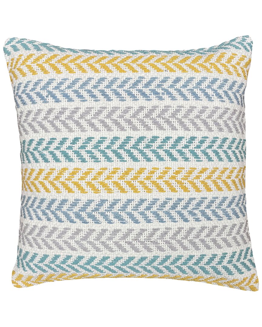 Lr Home Allien Hand-woven Chevron Throw Pillow In Yellow