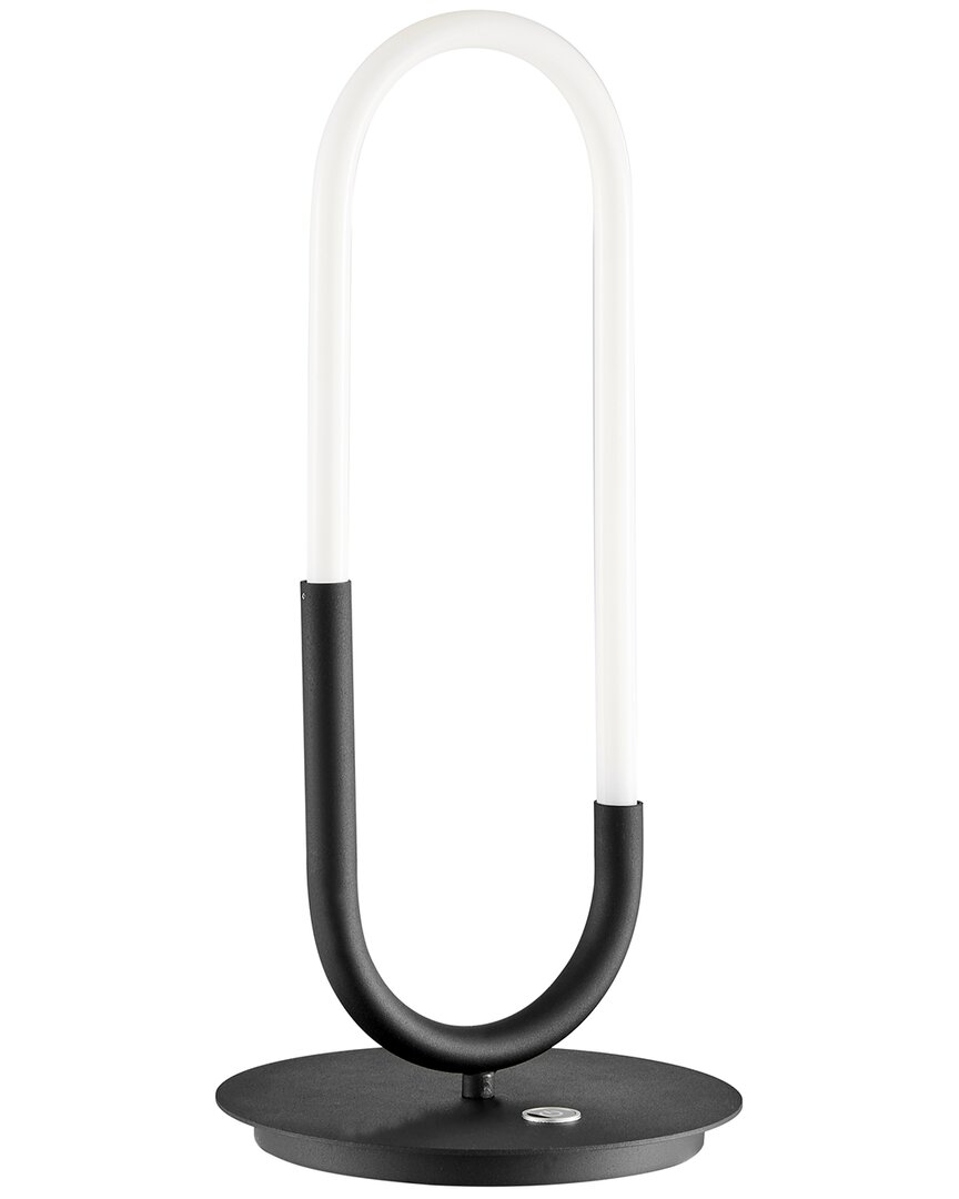 Shop Finesse Decor Led Single Clip Table Lamp In Black
