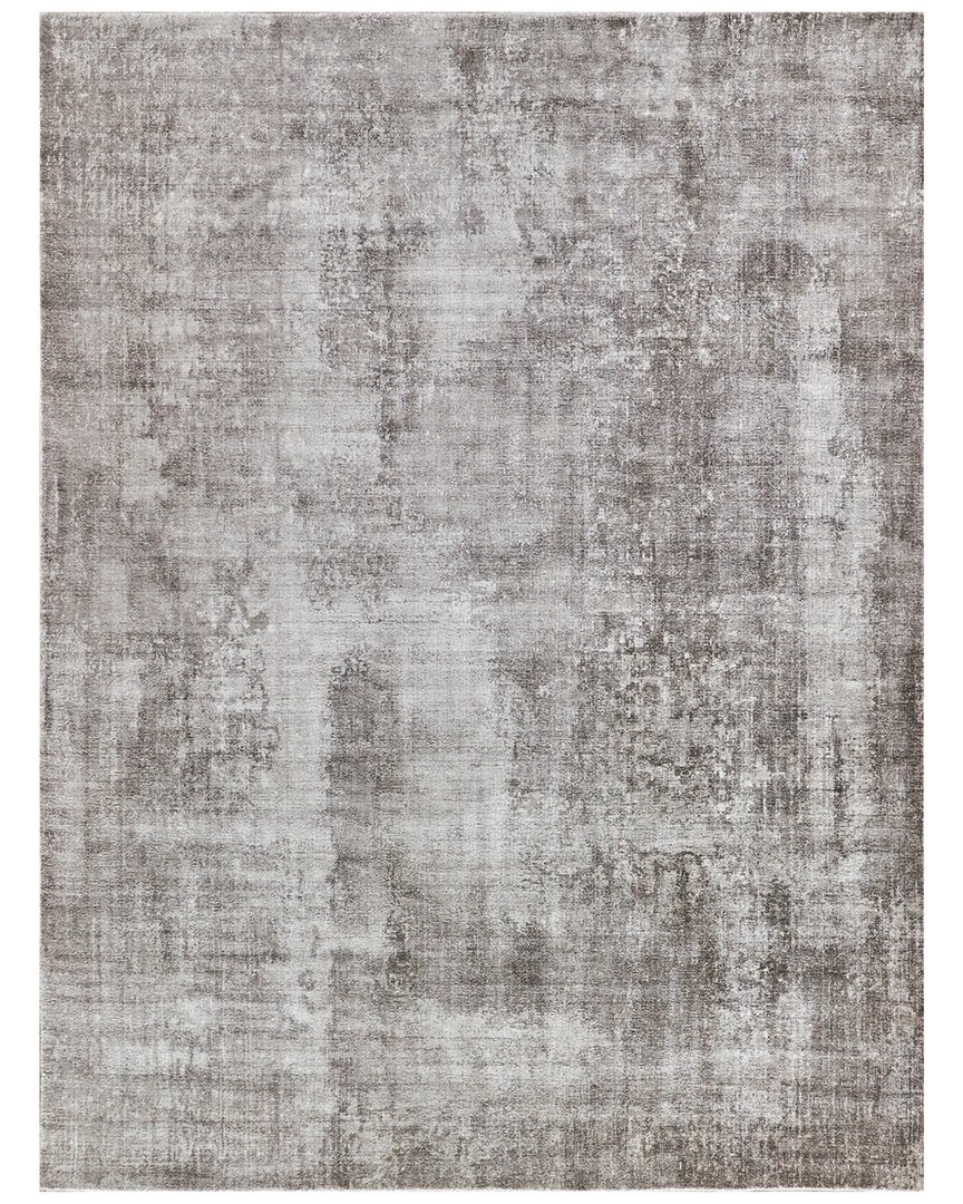 Exquisite Rugs Stone Wash Gazni Hand-loomed New Zealand Wool & Bamboo Silk Area Rug In Taupe