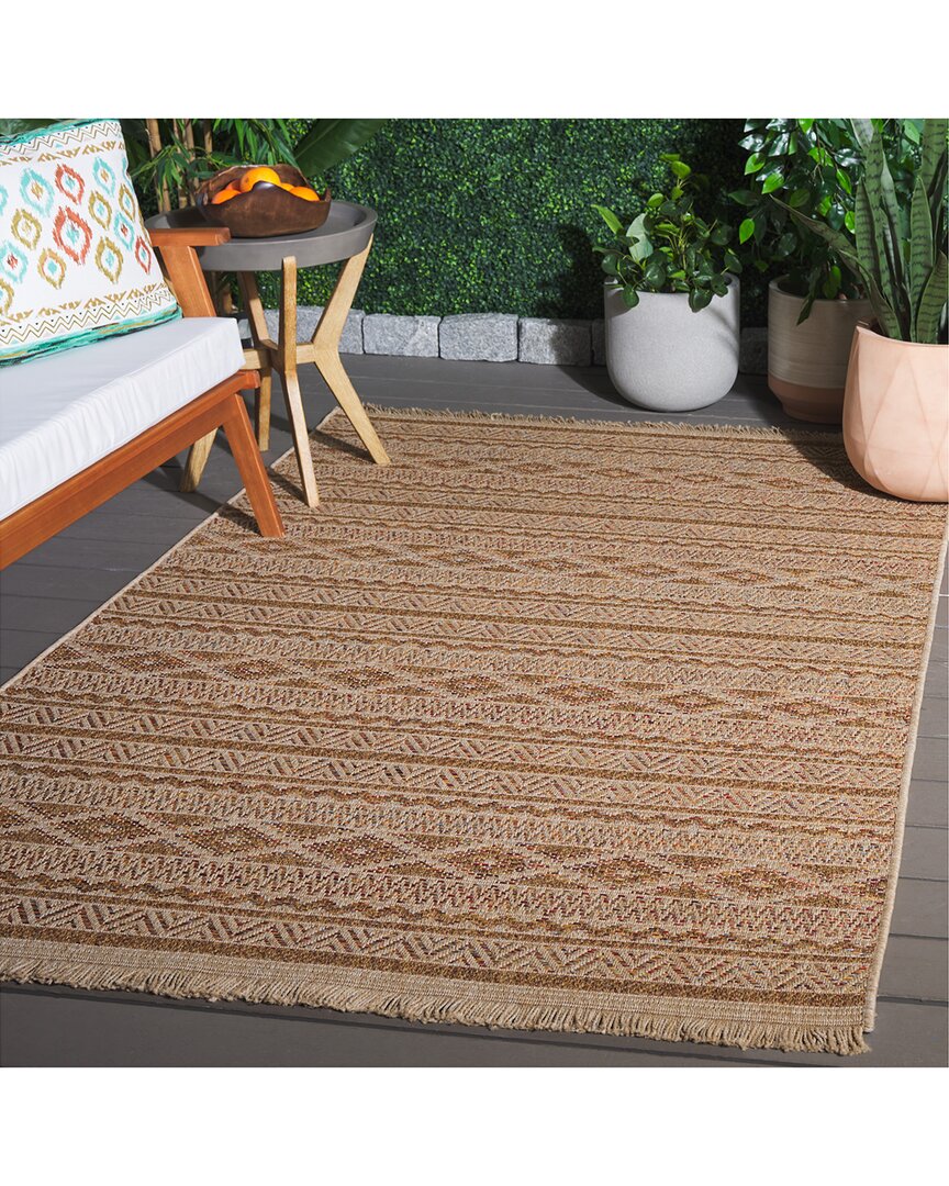 Safavieh Wicker Path Power-loomed Indoor/outdoor Rug In Brown