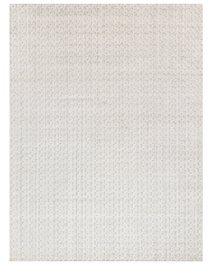 Exquisite Rugs Monroe Silk Hand-loomed Bamboo Silk & Cotton Ivory Area Rug