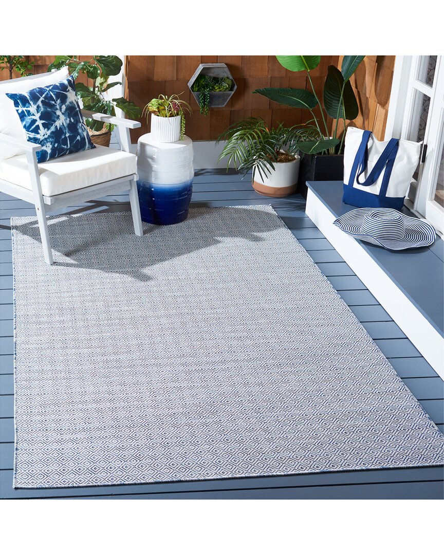 Safavieh Hampton Azurette Power-loomed Indoor/outdoor Rug In Gray