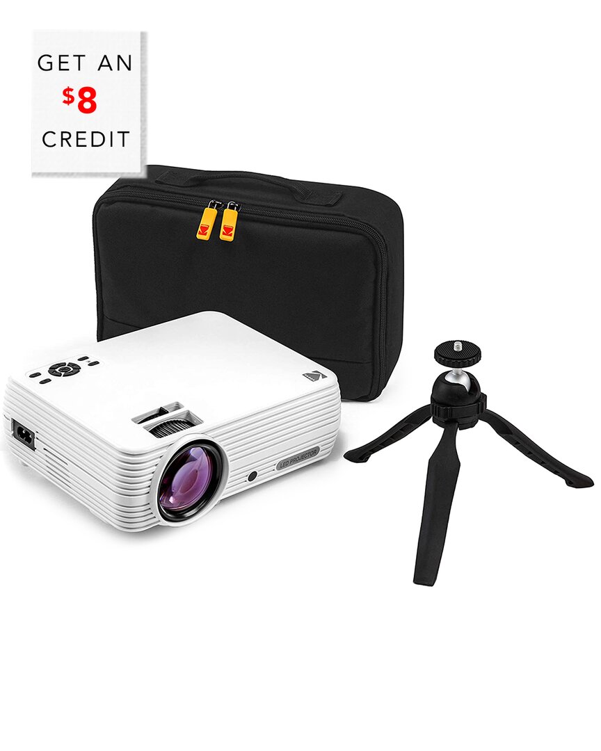 Kodak Flik X4 Home Projector With Tripod & Case With $8 Credit In White