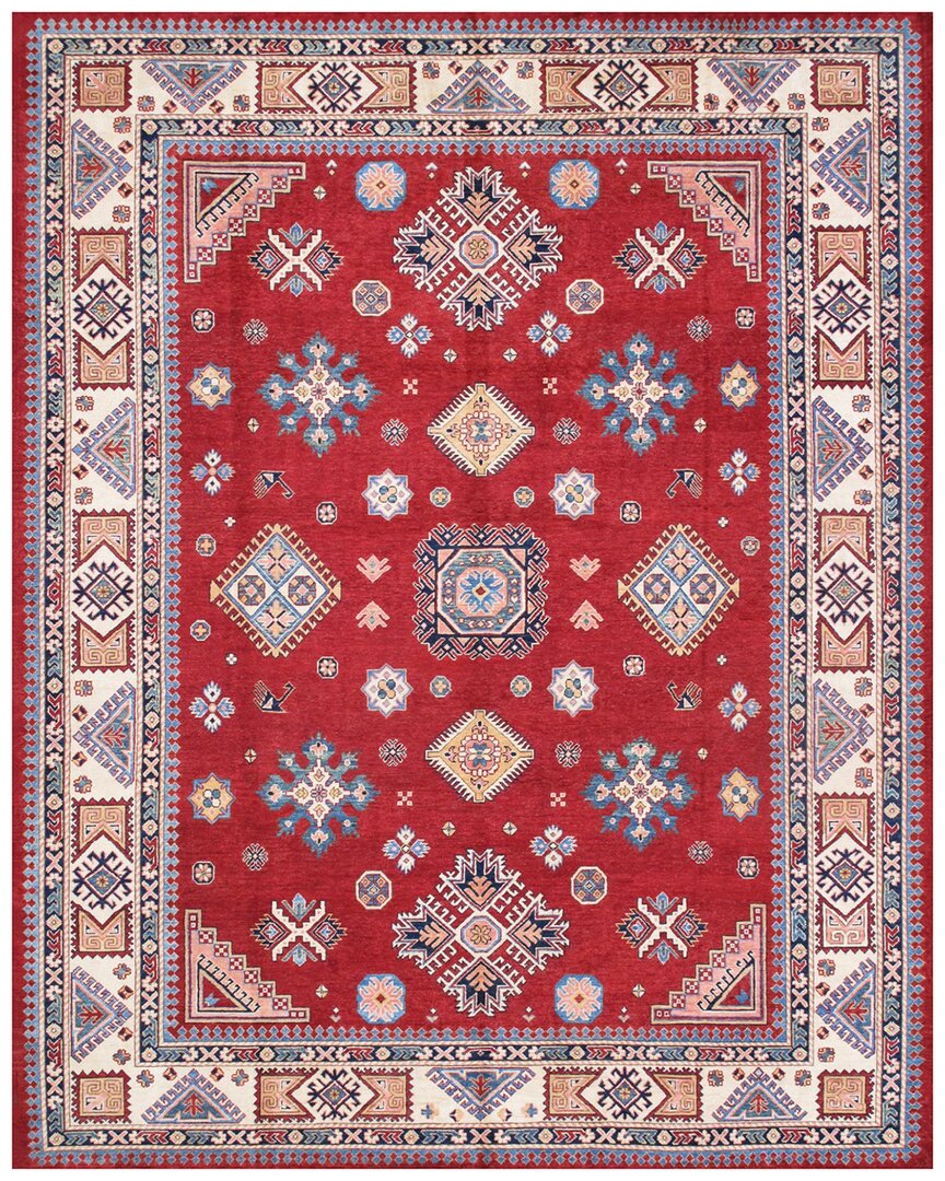 Pasargad Home Tribal Hand-knotted Wool Area Rug In Red