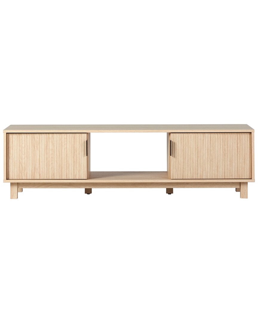 Walker Edison 58in 2-door Tv Stand With Reeded Fronts In Neutral