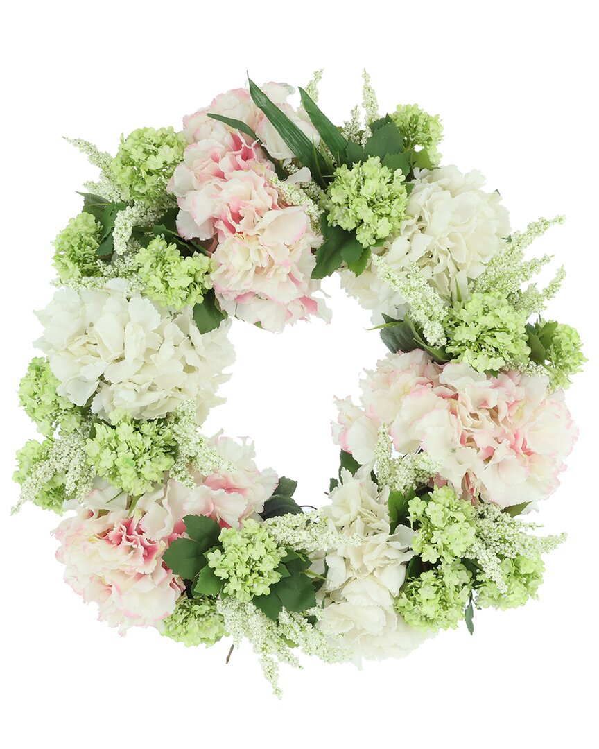 Creative Displays 22in Spring Wreath With Hydrangeas In Multi