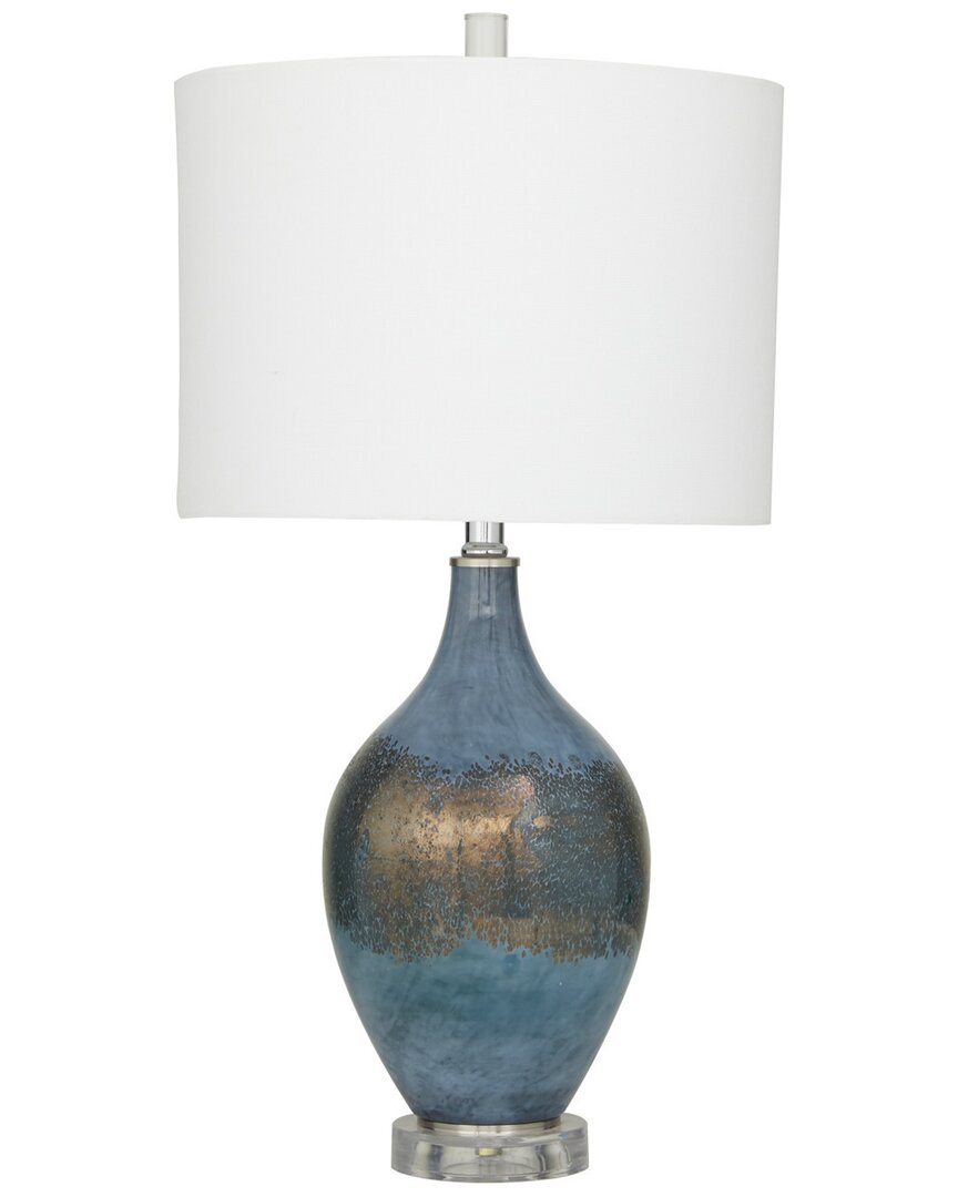 Peyton Lane Modern Glass Blue Table Lamp