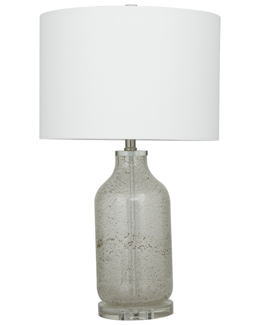 Peyton Lane Modern Glass White Table Lamp