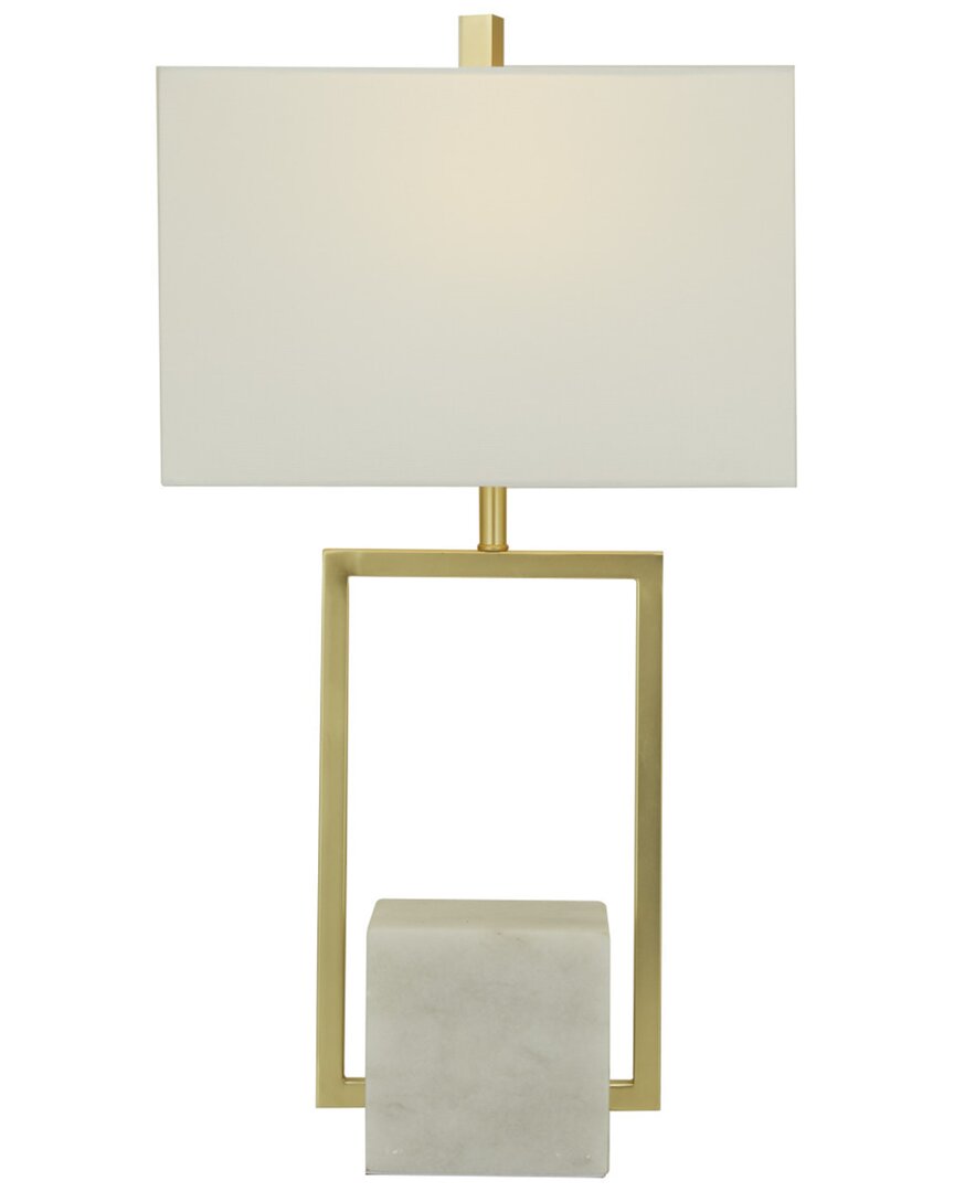 Cosmoliving By Cosmopolitan Modern Marble White Table Lamp