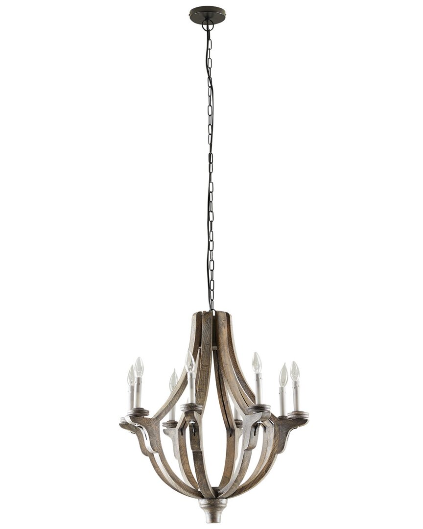 Peyton Lane Rustic Wood Brown Chandelier