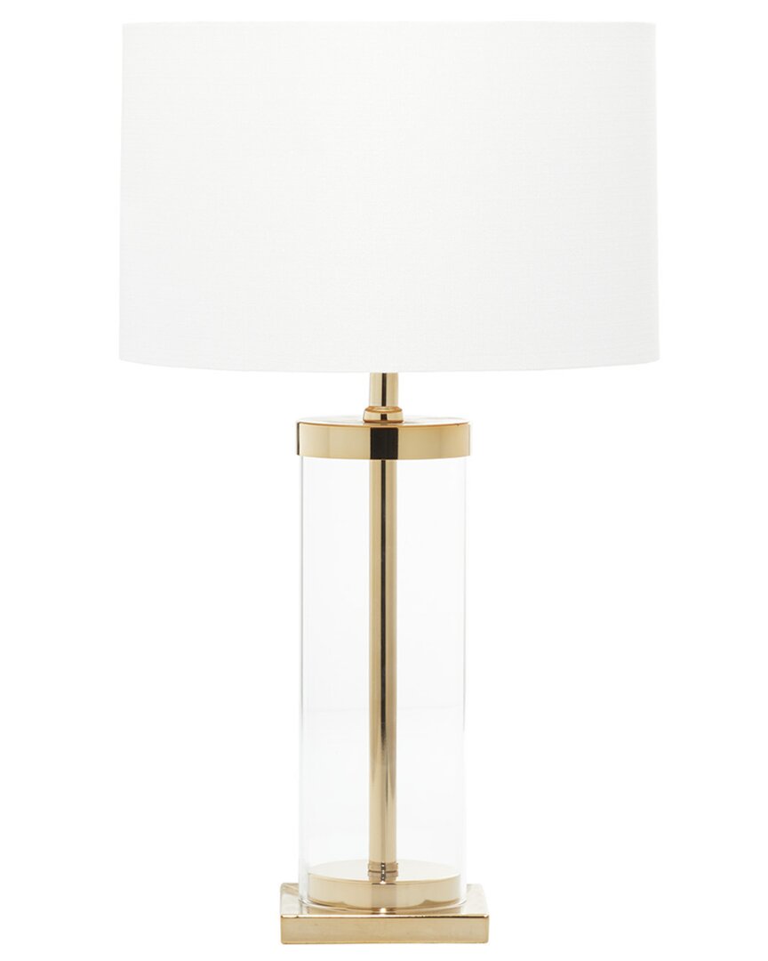 Cosmoliving By Cosmopolitan Glam Metal Gold Table Lamp