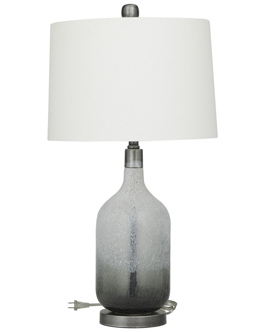 Peyton Lane Coastal Glass Grey Table Lamp