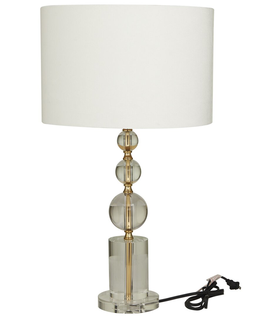 Cosmoliving By Cosmopolitan Glam Crystal Gold Table Lamp