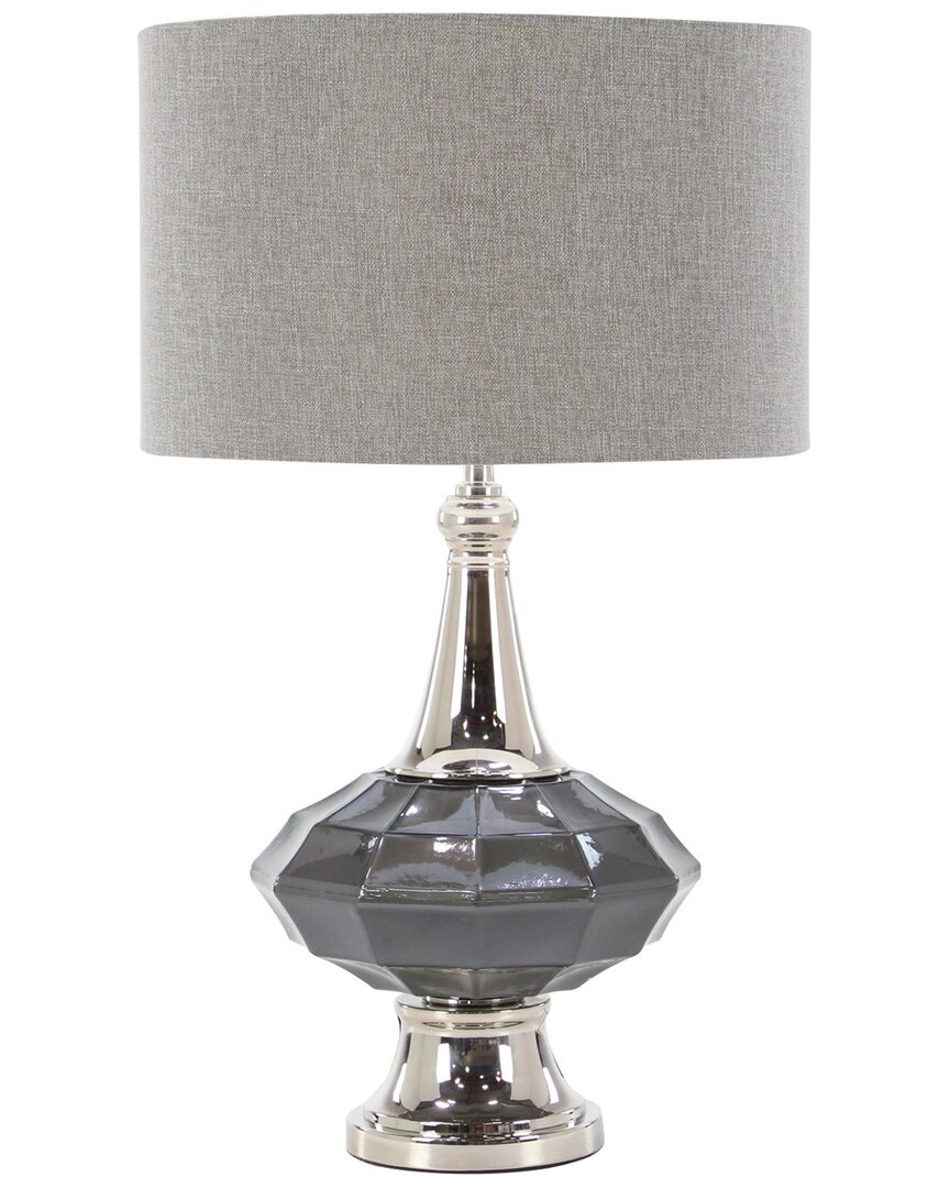 Peyton Lane Traditional Glass Grey Table Lamp